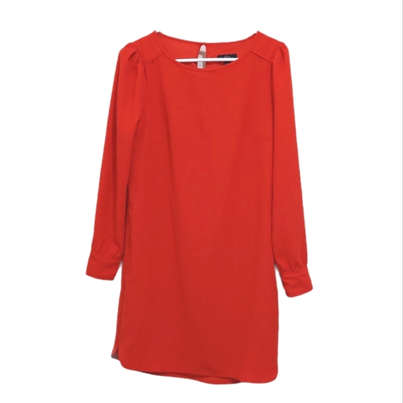 J. Crew Long Sleeve Shift Dress Holiday Red - Picture 1 of 11